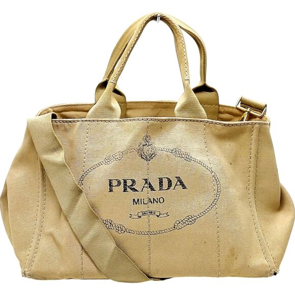 868284BU (L4) Prada Crossbody Bag Beige Canvas - Picture 1 of 9